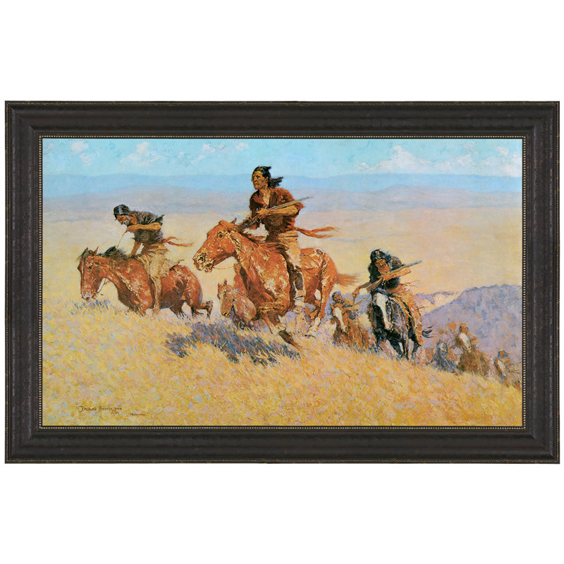 Buffalo Runners Big Horn Basin, 1909 Print by Frederic S. Remington, 12.5" H x 16.5" W x 1.25" D