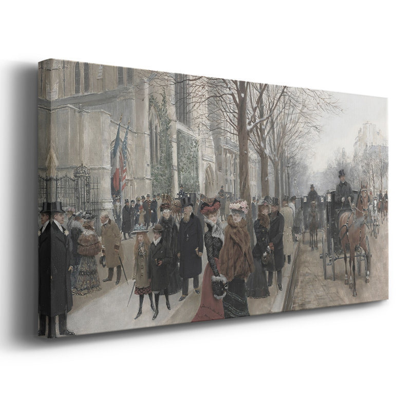 Série paysage - DCXLV III - Toile tendue avec châssis encadré - Prêt à être accroché, Argent argent, H 21 po x l 41 po