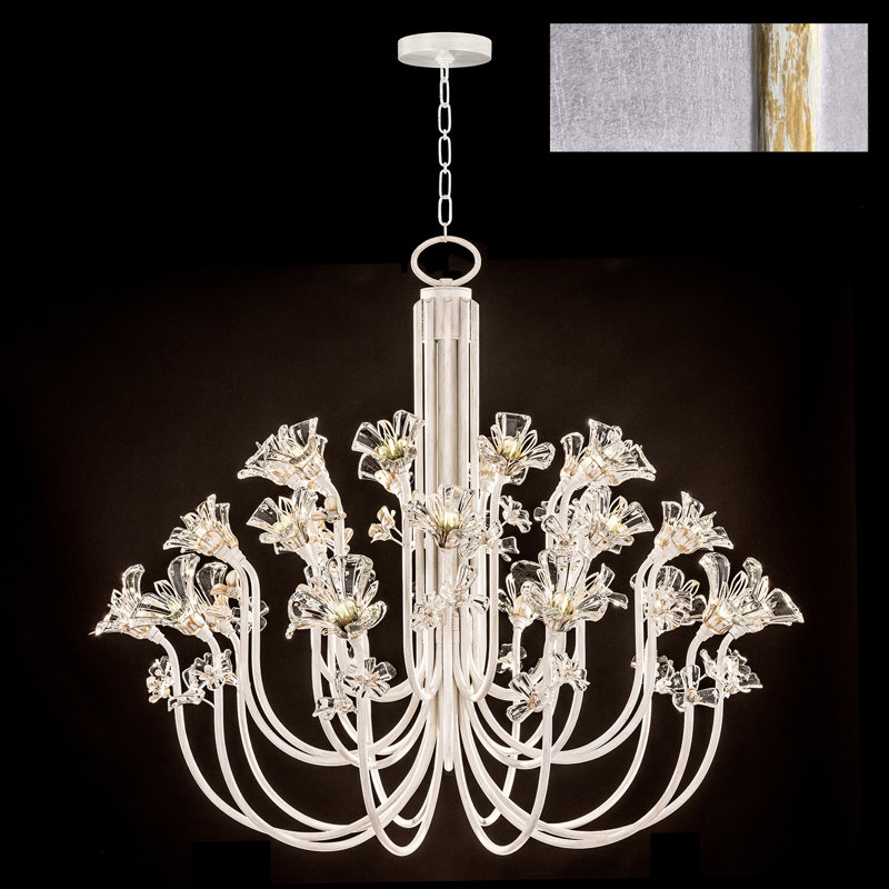 Lustre rond de 56,5 po Azu, Argent