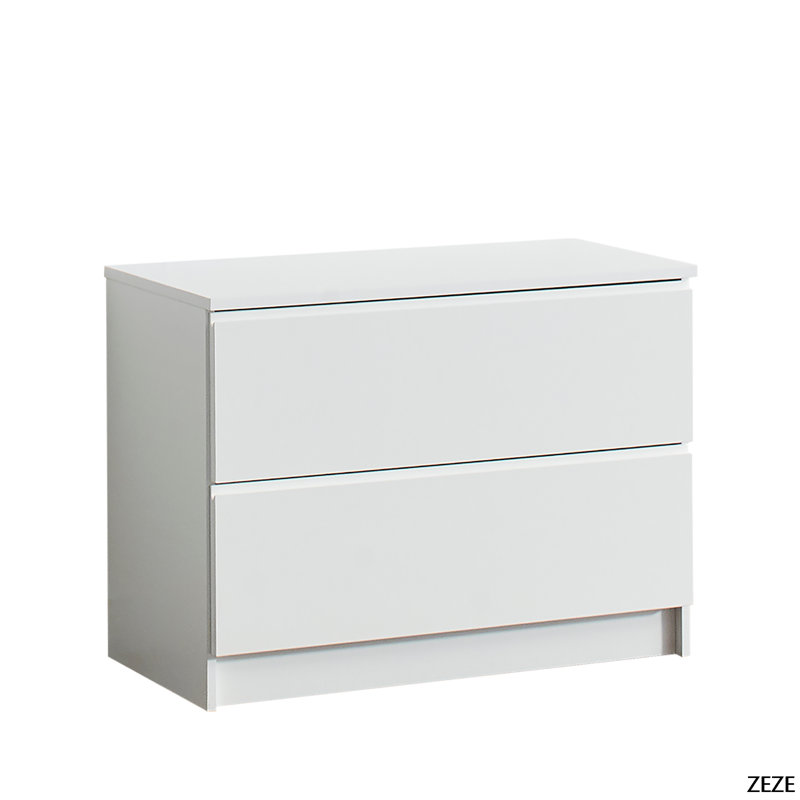 Système d'organisation en bois blanc Devi, Blanc