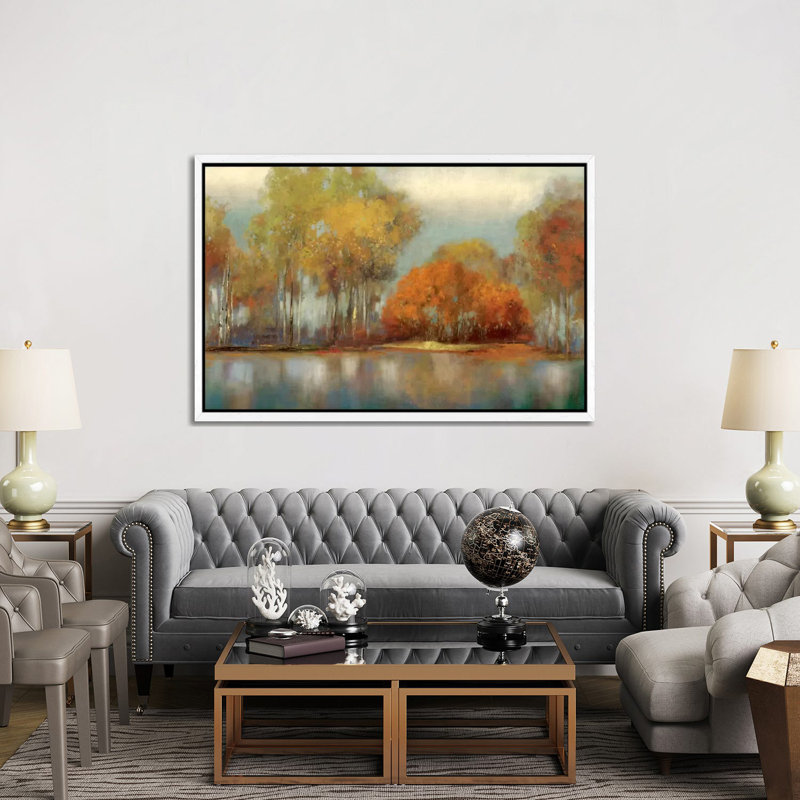 Reflections I 1 Piece Painting on Canvas, 152.5 cm H x 101.5 cm W, White Framed Canvas