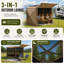 Tente de pop-up pour 8 à 10 personnes, abri de camping à 6 côtés, abri de jardin avec sac de transport portable-129761095
