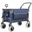 Chariot pliant multifonctionnel à poussoir avec poignée rotative et auvent, pneus de plage de 9 po x 4 po pour le camping et la plage, capacité de charge de 480 lb, grande capacité de 300 L pour le transport, l'épicerie et l'utilisation à l'extérieur-125533390
