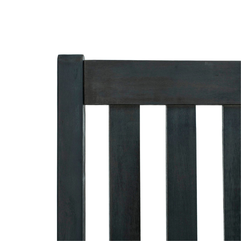 Chaise berçante d'extérieur en bois massif, Gris ardoise foncé