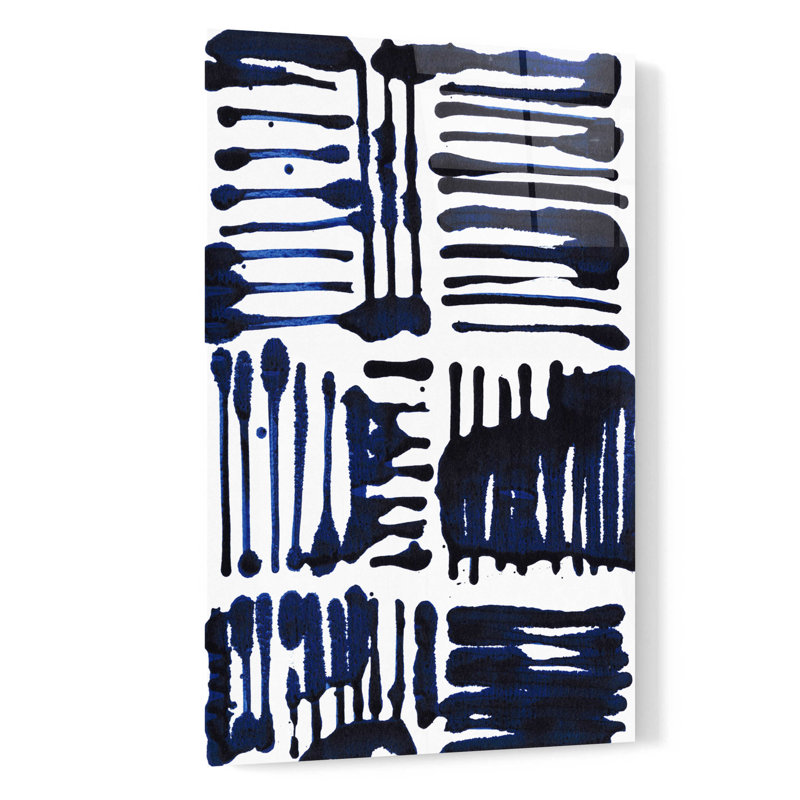 "Indigo Stripes II" par Jodi Fuchs, H 24 po x l 16 po x P 0,2 po