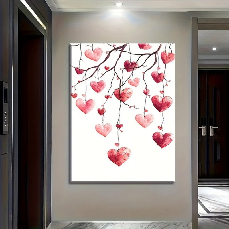 Impression romantique sur toile, aquarelle romantique - Urban Studio, 18 * 12 pouces (45 * 30 * 2cm)