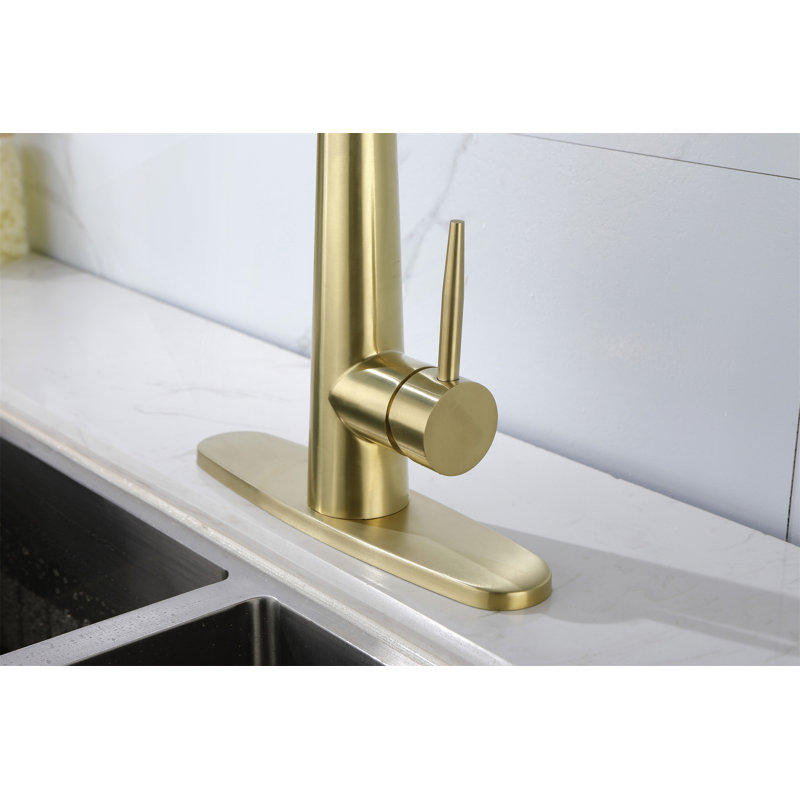Kitchen Faucets With Pull Down Sprayer, Gold