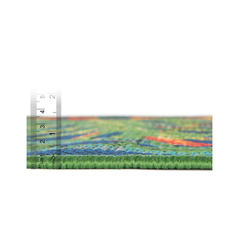 Tapis intérieur / extérieur en polypropylène tissé à la machine Izabella, Tapis de couloir 2 pi 7 po x 10 pi