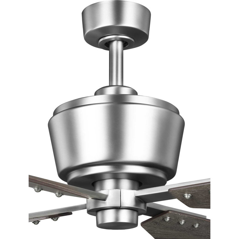 Chapin 56'' Ceiling Fan, Antique Nickel with Brown Blades