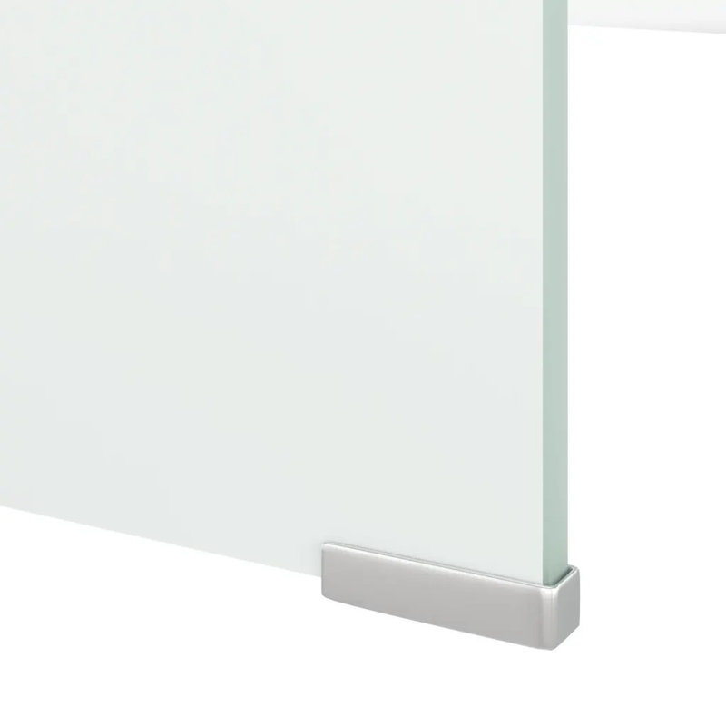 Wakeland TV Stand/Monitor Riser Glass, Transparent, 120cm