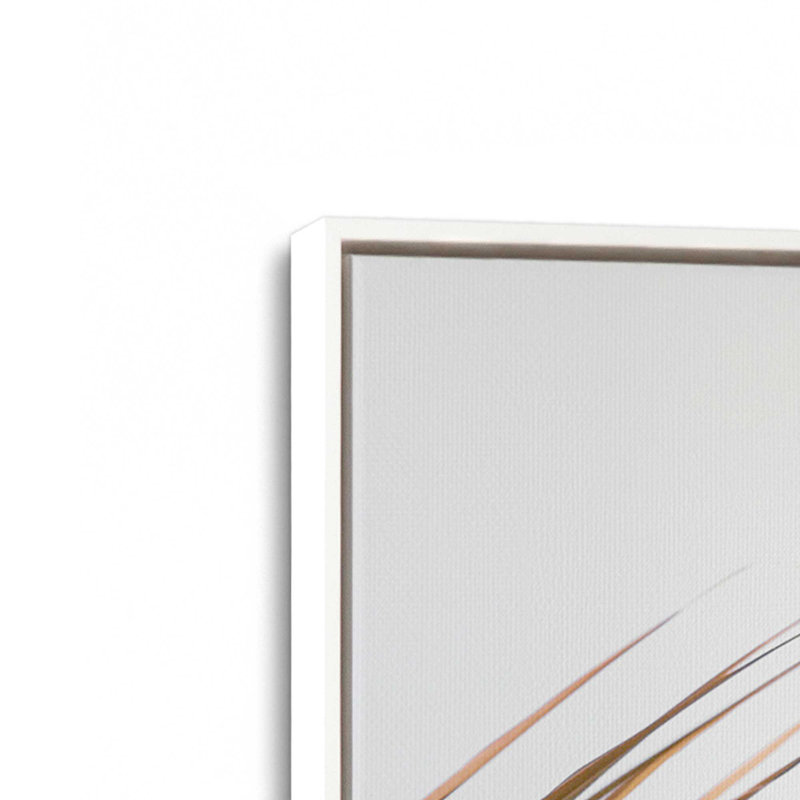 Palm Harmony, reproduction sur toile, Cadre flottant blanc opaque, H 18,75 po x l 12,75 po x P 1,75 po