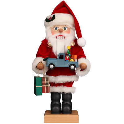 Christian Ulbricht Nutcracker - Santa With Blue Truck And Gifts