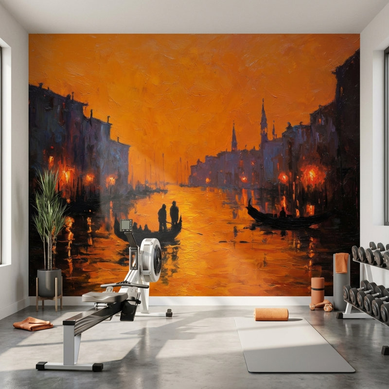 Papier peint double mural mural Gondolas, Non tissé, 200 po x 120 po