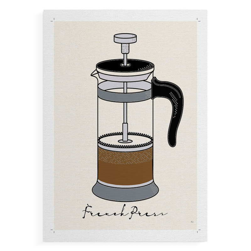 French Press - Impression sur toile seulement - NON-CADRE, H 27 po x l 18 po