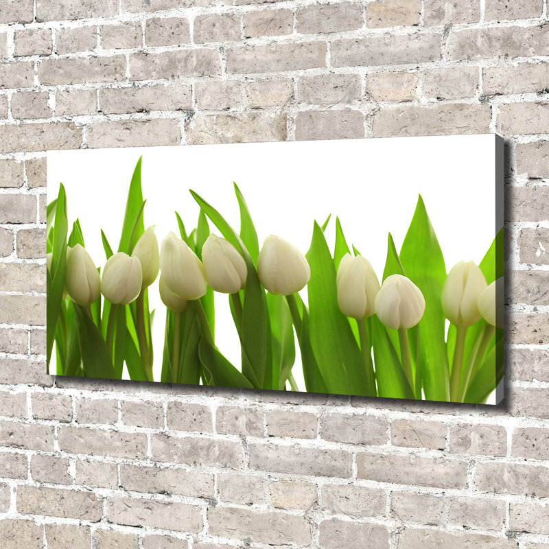 White Tulips - Wrapped Canvas Print
