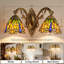Applique murale vitrail 2 lumières style Tiffany