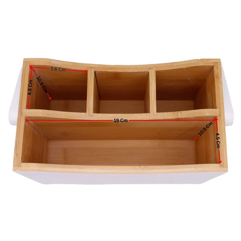 Bamboo Rectangle Flatware Caddy