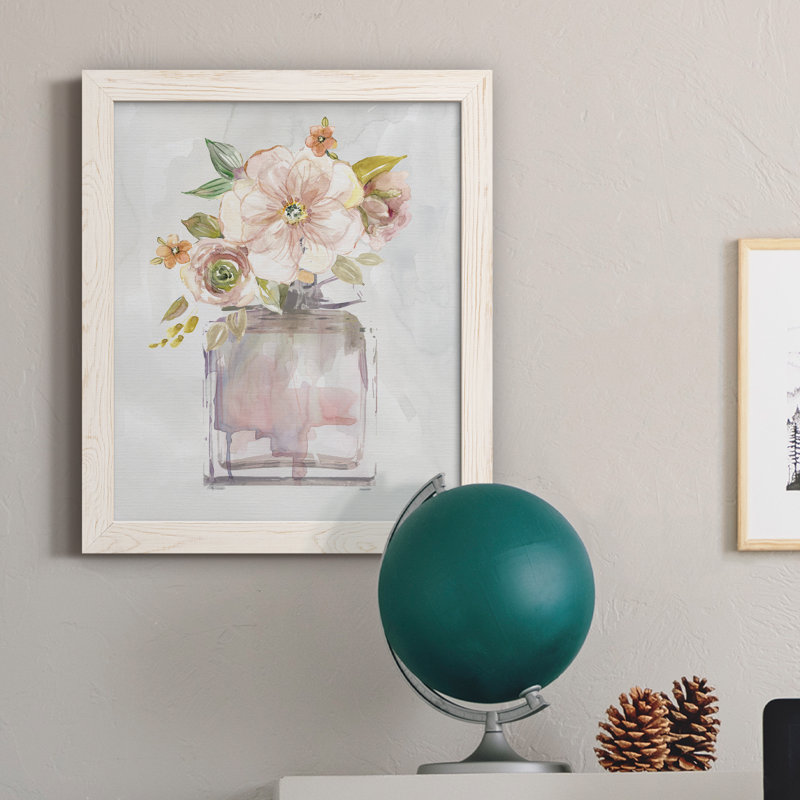 Mini Bouquet I - reproduction d'art sur toile, H 20 po x l 17 po x P 1,5 po, Cadre blanc