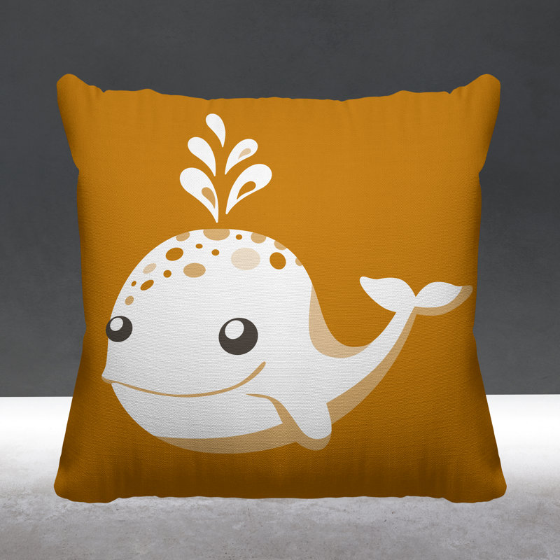 Coussin Whally, L 17 po x H 17 po, Mandarine