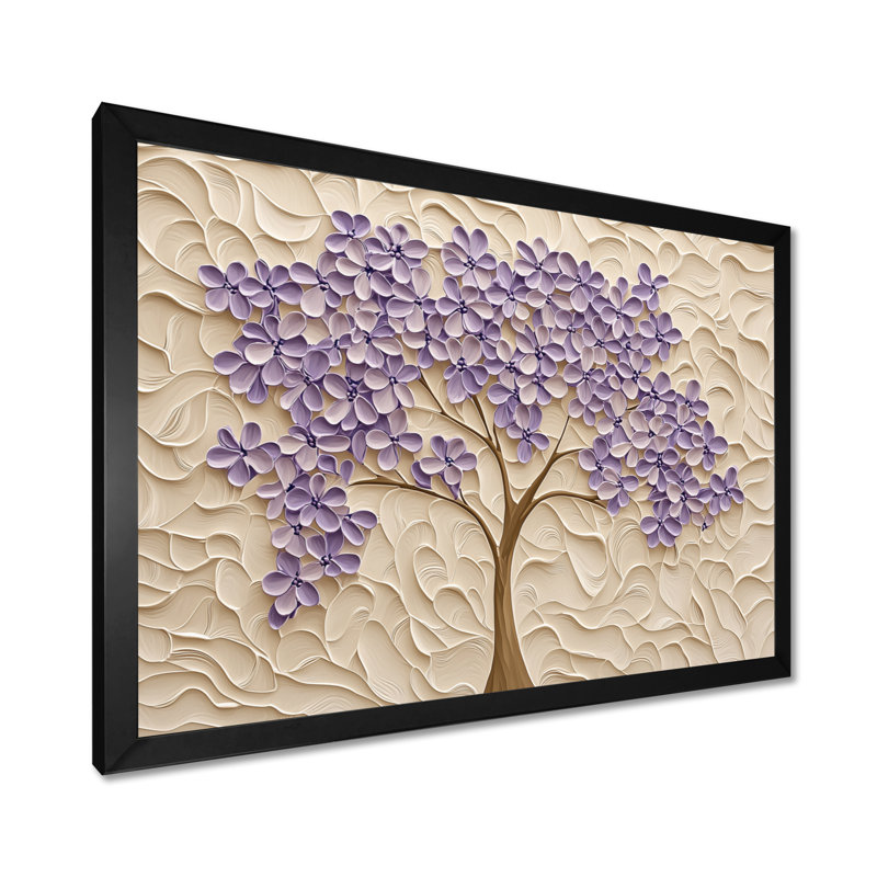 «Purple Jacaranda Tree Dreams I», reproduction sur toile, H 12 po x l 20 po, Noir