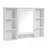 Wall Mounted Bathroom Cabinet with mirror, Adjustable Shelf and open shelves-335664408