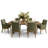 6-Piece Tweed Upholstered Solid Wood Dining Chair Set-1429808484