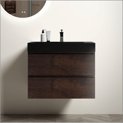 Bathroom Vanity with Sink, Large Storage Wall Mounted Floating Bathroom Vanity