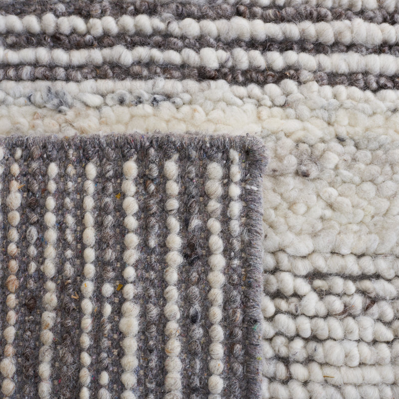 Tapis géométrique tissé à la main Wyly, Rectangle 8 pi x 10 pi