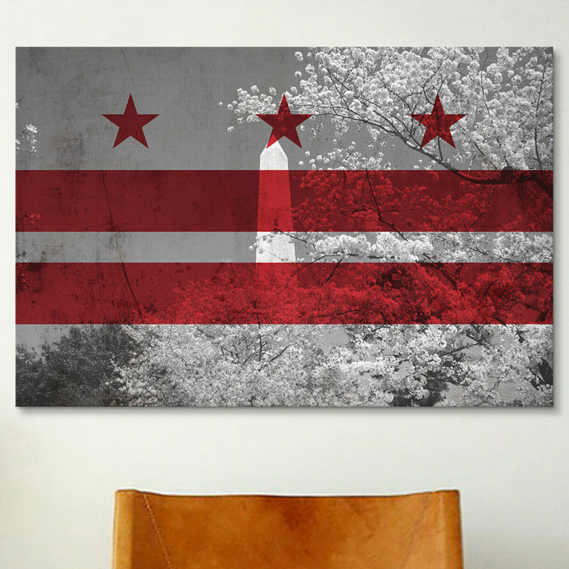 « flags washington, d. c washington de l’art », impression sur toile tendue, H 60 po x l 90 po x P 0,75 po