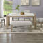 Banc rembourré Zelalle, tissu gris clair avec pieds en bois d'hévéa