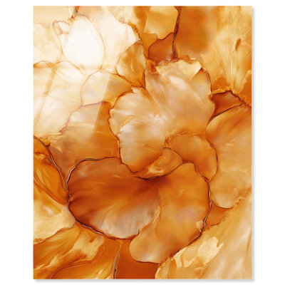 Sunlit Bloom II Acrylique Floral Abstracts par Art Remedy, prêt à accrocher