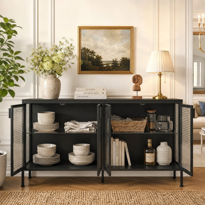 Buffet avec éclairage 60 po x l 15,7 po x P 31,2 po