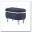 Banc de rangement avec repose-pieds en tissu-893364593