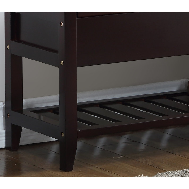 Banc de rangement avec range-chaussures rembourré