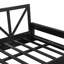 Balancelle de patio simple en bois d'acacia, structure de lit de véranda suspendue moderne avec cordes de chanvre de 16,4 pi-1659342855