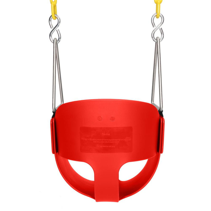 Winado Rubber Bucket Swing Swing Seat with Mounting Hangers and Chains, Red