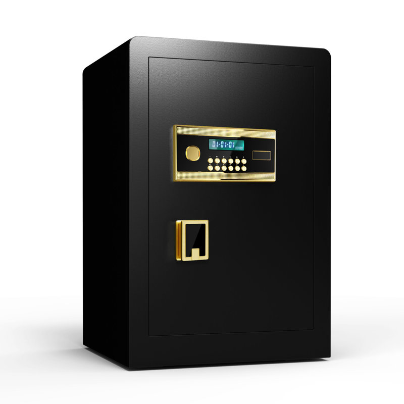 Large Electronic Digital Security Safe With Keypad Lock And Key, Safe Box With Private Inner Cabinet For Home,Office And Hotel(Black)
