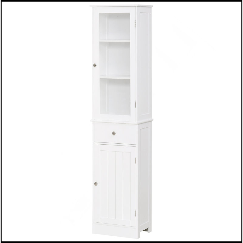 Slim Bathroom Storage Cabinet With Ample Space And Secure Design