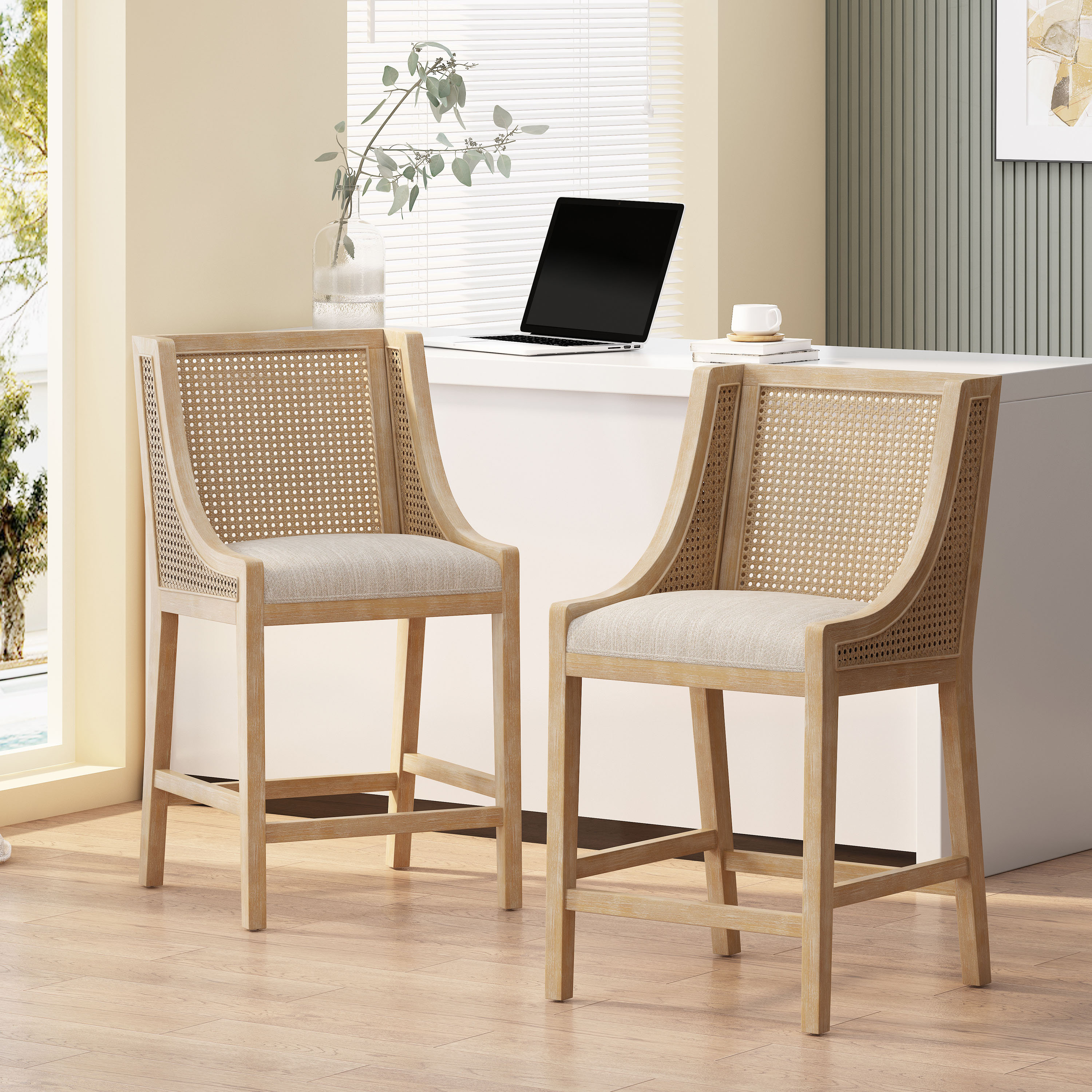 Lonny+Solid+Wood+25.5%22+Counter+Stool