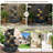 22.28" Tall Outdoor Rock Waterfall Fountain, 5-Tier Cascading Garden Water Feature With Bird Decor & Led Lights, Natural Stone Resin Fountain With Filter Cotton For Patio, Yard, Porch & Indoor