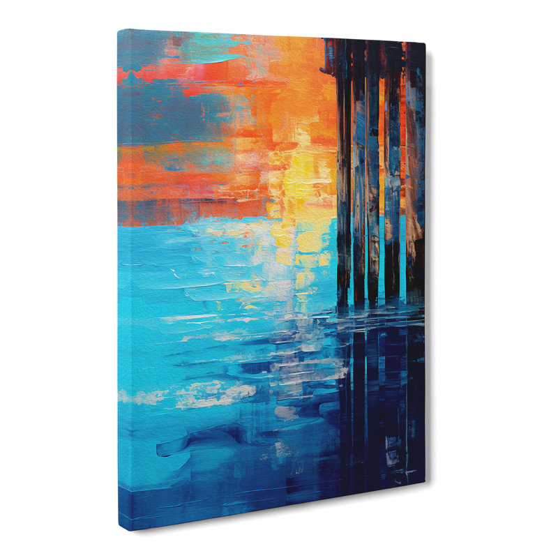 Pier Abstract Art - Wrapped Canvas, 50cm H x 35cm W x 3cm D
