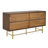 Shmuel Mid-Century Modern Wood Sideboard With Adjustable Storage And Gold Metal Base-1650935117