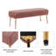 Banc rembourré en velours Aghvarth-1433399247