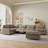 6-Piece Sectional Sofa Set With 3-Proof Fabric, Power Recliner, Heated Seat & Ottoman-126256601