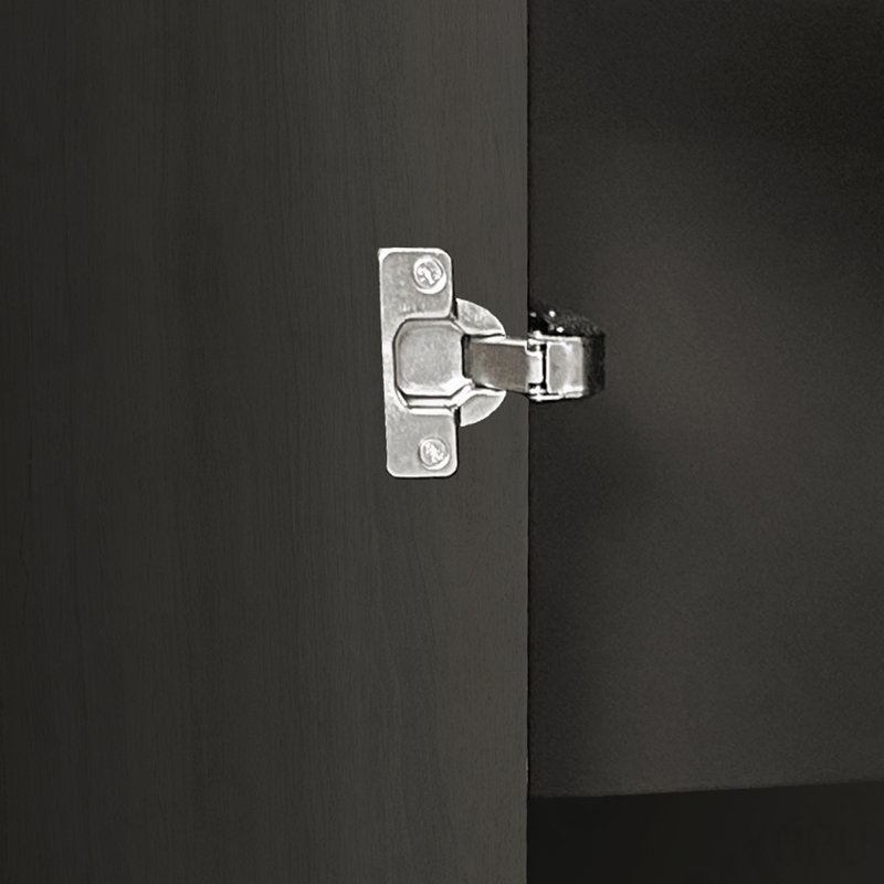 Buffet courbé 47 po, 4 portes, tablettes intérieures réglables - Champagne