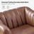 Byanka Industry 27.5" Wide Faux Leather Chair with Channel Tufting and Metal Leg-1202934951