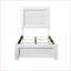 Lit simple à panneau simple blanc - Wood & amp; Bois d'ingénierie avec tête / pied de lit, livré dans une boîte