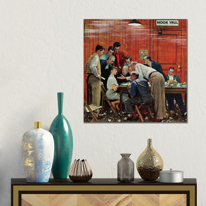 Jury by Norman Rockwell - Wrapped Canvas Gallery-Wrapped Canvas Giclée, 45.72 cm H x 45.72 cm W