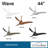 44" 3 - Blade LED Propeller Ceiling Fan with Remote Control and Light Kit Included-58830348