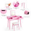 Ensemble de coiffeuse avec tabouret et miroir-1860723155